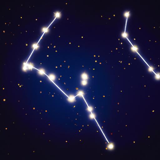 Bản đồ sao với chòm sao được tạo hình bằng đèn neon