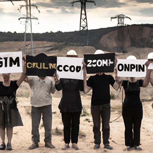 Nhóm người biểu tình chống lại hoạt động khai thác mỏ