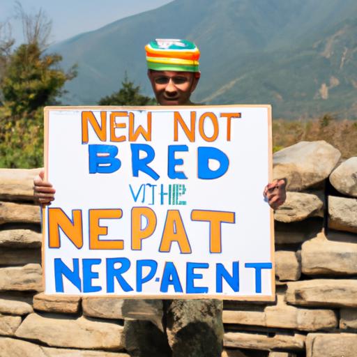 Người biểu tình cầm biển ngay giữa tranh chấp biên giới Ấn Độ và Nepal