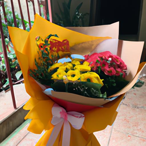 Bó hoa với các màu sắc may mắn cho Kim Ngưu