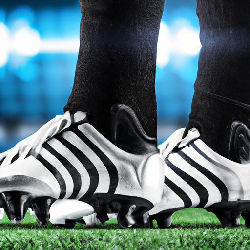 Cầu thủ bóng đá chuyên nghiệp mang giày đá banh Adidas