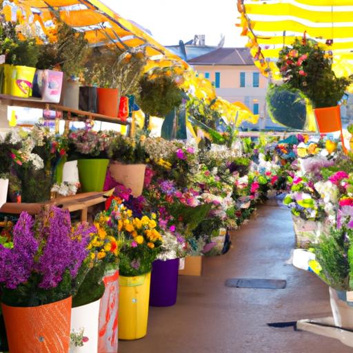 Chợ hoa đầy màu sắc ở Nice