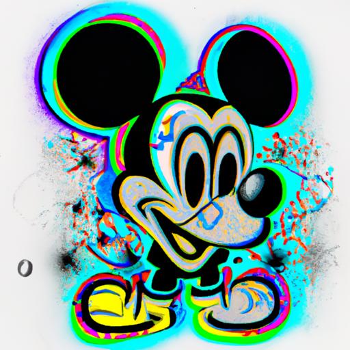 Hình ảnh chuột Mickey sáng tạo với phong cách nghệ thuật đường phố