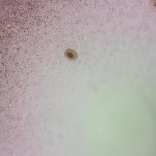 Một chụp cận cảnh của cổ tử cung với các hạt trắng nhỏ có thể nhìn thấy.