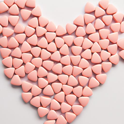 Thuốc viên nén màu hồng hình trái tim - Giảm đau tim và hỗ trợ tuần hoàn máu