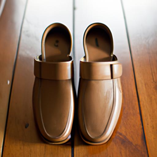Giày monk strap màu nâu trên nền sàn gỗ
