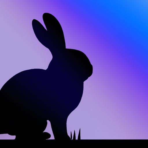 Hình thu nhỏ của chú thỏ được tạo nên trên nền chuyển màu đẹp mắt.