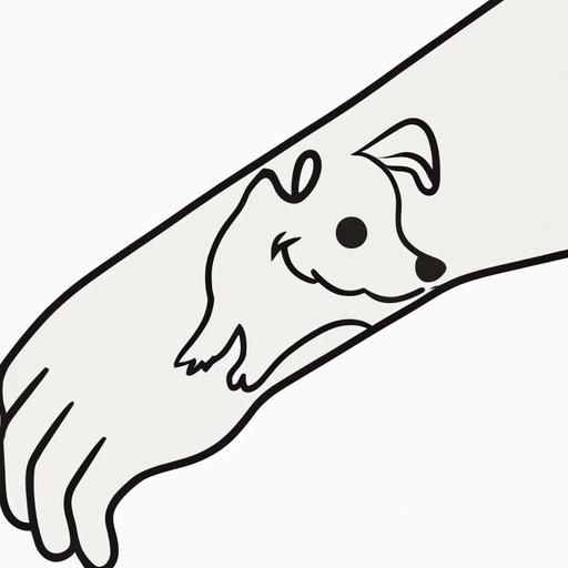 Hình xăm con chó hoạt hình trên cổ tay người