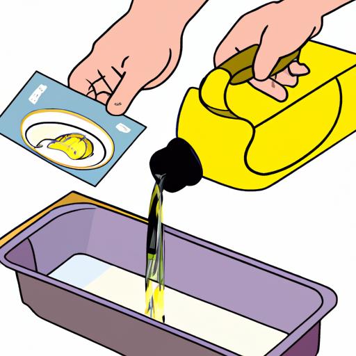 Minh hoạ người đổ dầu ăn đã qua sử dụng vào thùng chứa đặc biệt thay vì đổ vào chậu rửa bát.