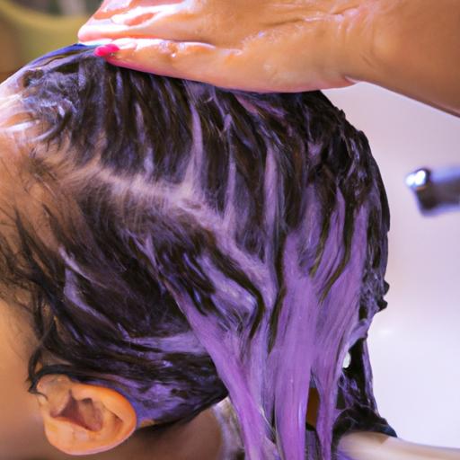 Làm sạch và nuôi dưỡng tóc cho trẻ em bằng dầu gội tím