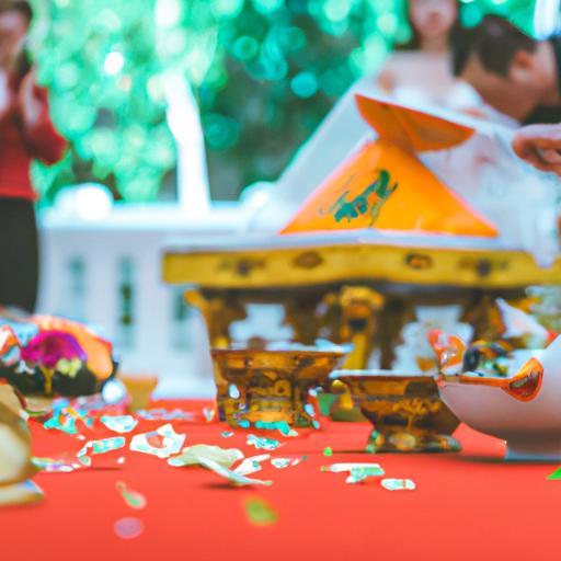 Lễ cưới truyền thống Việt Nam với bức màn tình yêu thuyết minh làm nền