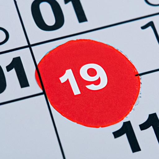 Một lịch với ngày 19 tháng 7 được khoanh tròn bằng bút đánh dấu màu đỏ.