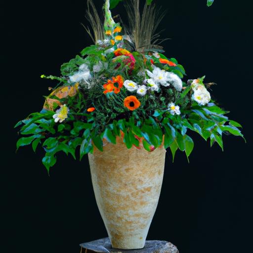 Lọ hoa bình dị handmade với hoa tươi