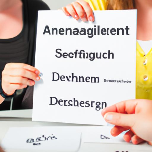 Lớp học tiếng Đức với sinh viên luyện tập chia đuôi tính từ.