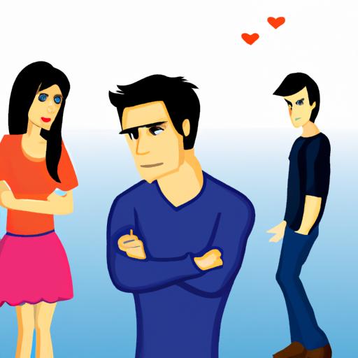 Người đàn ông cảm thấy bất an và ghen khi bạn gái nói chuyện với người đàn ông khác