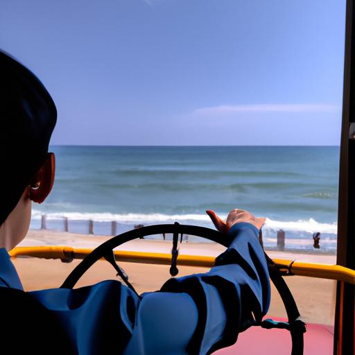 Người đứng trên bánh lái tàu nhìn ra biển