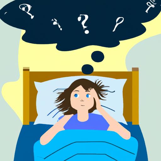 Một người nằm trong giường, không thể ngủ được vì những suy nghĩ lo lắng
