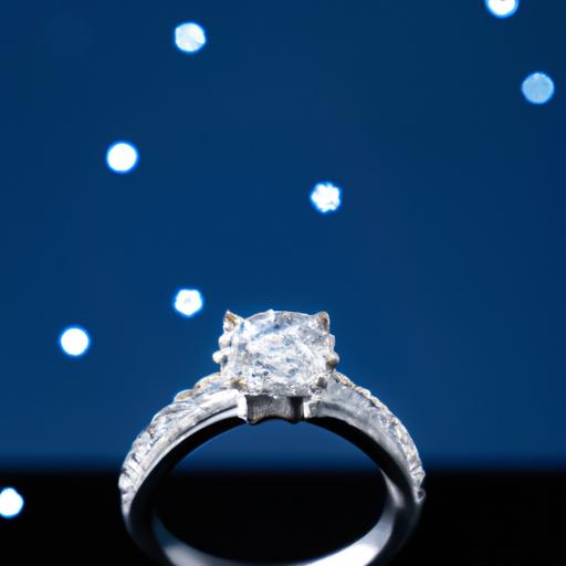 Nhẫn kim cương lấp lánh như hàng ngàn vì sao trên bầu trời đêm.