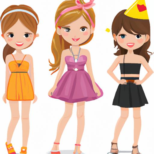 Nhóm các bé gái diện đủ loại váy đến dự tiệc sinh nhật