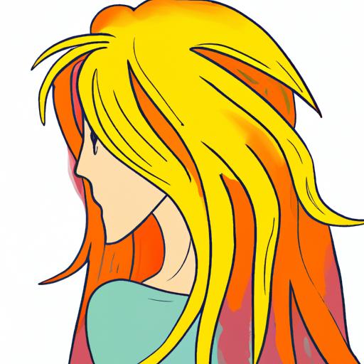 Nữ giới với màu tóc cam và vàng táo bạo