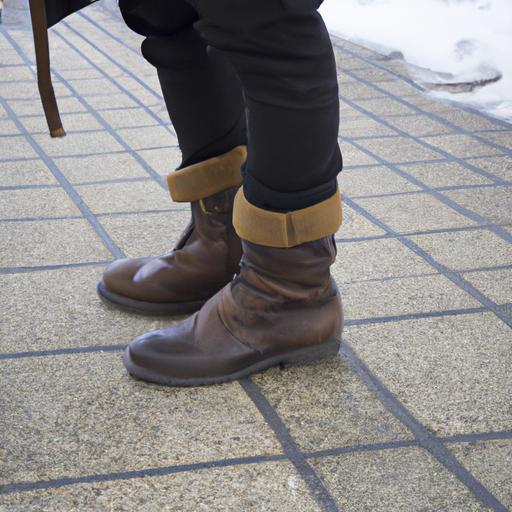 Nam giới phối đồ với boot cổ ngắn và áo khoác da mùa đông