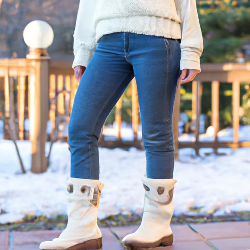 Cô gái phối đồ với boot cổ ngắn và áo len mùa đông
