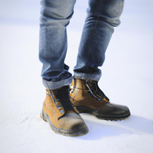 Nam giới phối đồ với boot cổ ngắn và quần jeans mùa đông