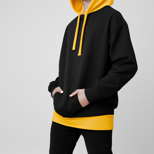 Phong cách Hàn Quốc nam trẻ trung với áo hoodie màu vàng và quần đen