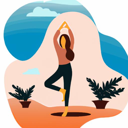 Phụ nữ tập yoga trong môi trường yên bình
