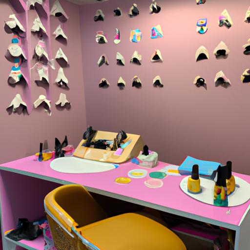 Salon làm nail cho trẻ em với không gian thú vị và thư giãn.