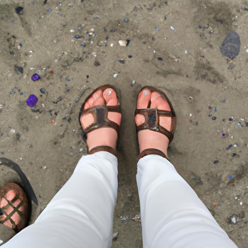 Sandals màu nâu là sự lựa chọn hoàn hảo để kết hợp cùng quần ống loe trắng trong những ngày nắng và trải nghiệm cảm giác thoải mái.