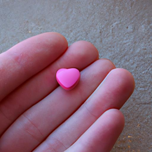 Thuốc viên nén màu hồng hình trái tim giúp tăng cường sức khỏe tim mạch
