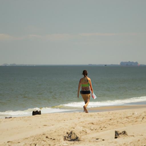 Tạo dáng chụp ảnh bikini ở biển - Tư thế đi bộ trên bãi biển