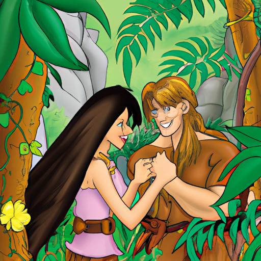 Tarzan cậu bé rừng xanh và Jane trong rừng