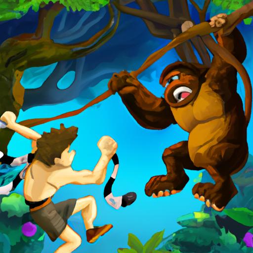Tarzan cậu bé rừng xanh đấu tranh chống lại động vật hoang dã trong rừng
