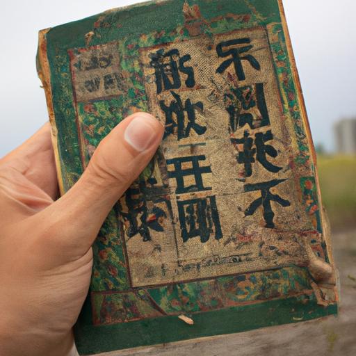 Người cầm trên tay một bản sách cũ của một tiểu thuyết kinh điển Trung Quốc.