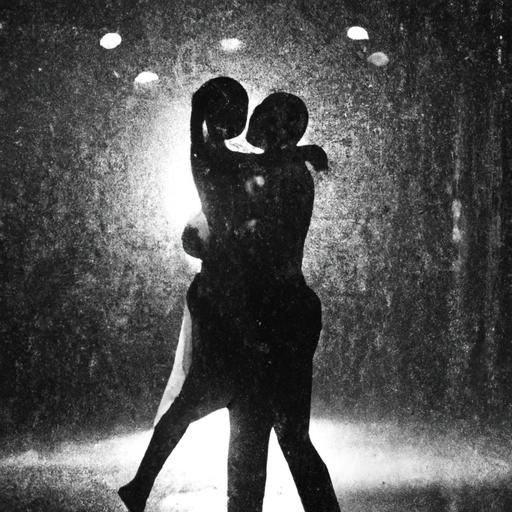 Một đôi tình nhân khiêu vũ trong cơn mưa