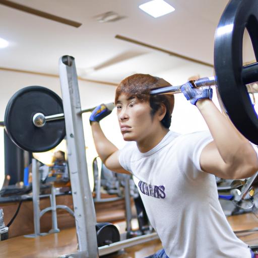 Một vận động viên Hàn Quốc khỏe mạnh đang tập luyện tại phòng tập.