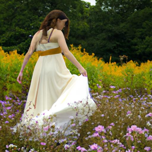 Váy dài đến mắt cá chân giúp bạn tự tin khoác lên mình vẻ đẹp nữ tính và dịu dàng giữa đại ngàn hoa.