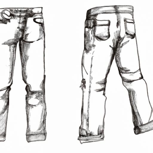 Vẽ một bức tranh tay về chiếc quần jean nam