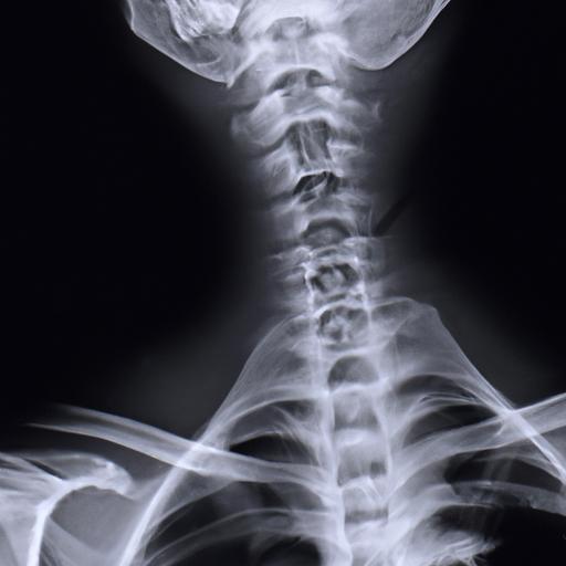 X-quang cổ người cho thấy sự gãy xương